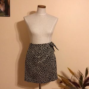 J.CREW FOIL FAUX WRAP SKIRT